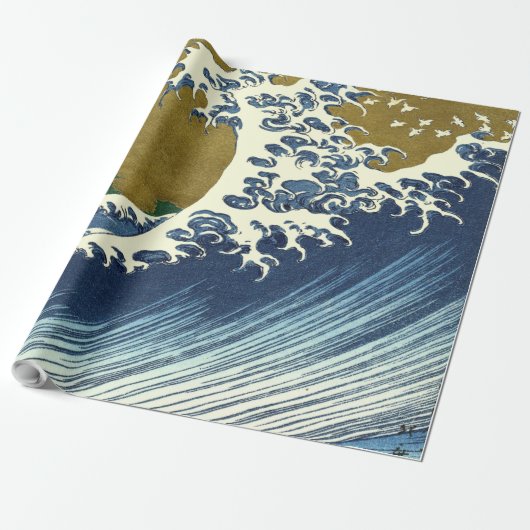 Hokusai Big Wave Japan japanische Kunst Geschenkpapier (Ungerollt)