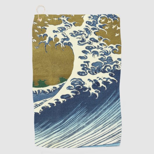 Hokusai Big Wave Japan japanische Kunst Golfhandtuch (Vorderseite)