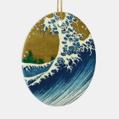 Hokusai Big Wave Japan japanische Kunst Keramik Ornament (Rechts)