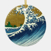 Hokusai Big Wave Japan japanische Kunst Keramik Ornament (Vorne)