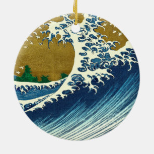 Hokusai Big Wave Japan japanische Kunst Keramik Ornament