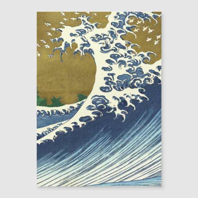 Hokusai Big Wave Japan japanische Kunst Magnetkarte (Vorderseite)
