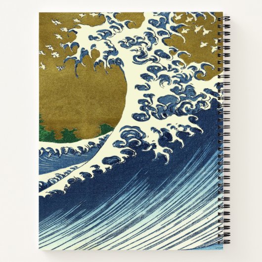 Hokusai Big Wave Japan japanische Kunst Notizblock (Rückseite)