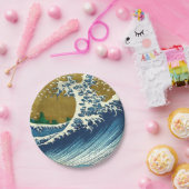 Hokusai Big Wave Japan japanische Kunst Pappteller (Party)