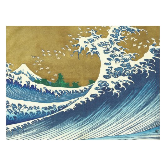 Hokusai Big Wave Japan japanische Kunst Tischdecke (Vorderseite (Horizontal))