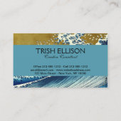 Hokusai Big Wave Japan japanische Kunst Visitenkarte (Rückseite)