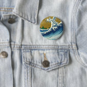 Hokusai Big Wave Japan Vintage Ocean Button (Beispiel)