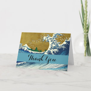 Hokusai Big Wave Japan Vintage Ocean Dankeskarte