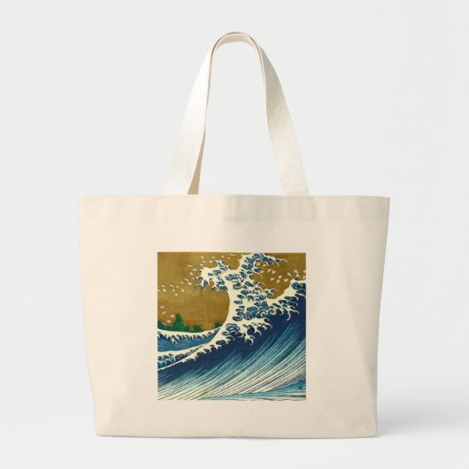 Hokusai Big Wave Japan Vintage Ocean Jumbo Stoffbeutel (Vorne)