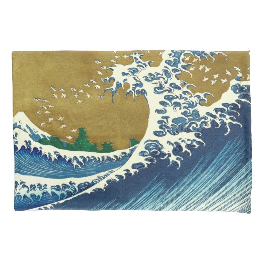 Hokusai Big Wave Japan Vintage Ocean Kissenbezug (Vorderseite)