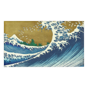 Hokusai Big Wave Japan Vintage Ocean Namenschild