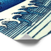 Hokusai Big Wave Japan Vintage Ocean Poster (Ecke)