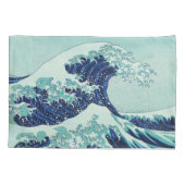 Hokusai Blue Waves Kissenbezug (Rückseite)