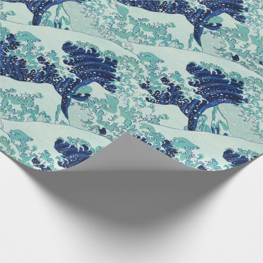 Hokusai Blue Waves Pattern Geschenkpapier (Ecke)