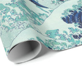 Hokusai Blue Waves Pattern Geschenkpapier (Rolleneckpunkt)