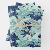 Hokusai Blue Waves Pattern Geschenkpapier Set (Beispiel)