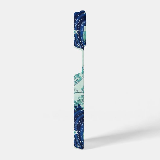 Hokusai Blue Waves Pattern iPhone Hülle (Rechte Seite)