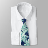 Hokusai Blue Waves Pattern Krawatte (Gebunden)