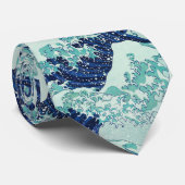 Hokusai Blue Waves Pattern Krawatte (Gerollt)