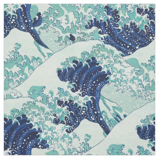 Hokusai Blue Waves Pattern Stoff (Muster)
