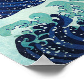 Hokusai Blue Waves Poster (Ecke)