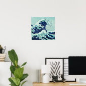 Hokusai Blue Waves Poster (Heimbüro)