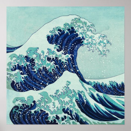 Hokusai Blue Waves Poster (Vorne)