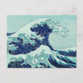 Hokusai Blue Waves Postkarte (Vorderseite)