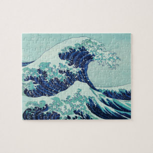 Hokusai Blue Waves Puzzle