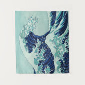 Hokusai Blue Waves Wandteppich (Vorderseite)