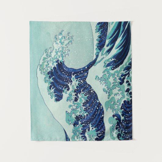 Hokusai Blue Waves Wandteppich (Vorderseite)