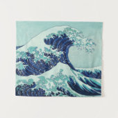 Hokusai Blue Waves Wandteppich (Vorderseite (Horizontal))