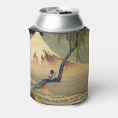 Hokusai Boy View Mount Fuji Japanisch Vintag Dosenkühler (Kanne Rückseite)