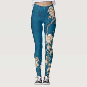 Hokusai Bullfinch and Weeping Cherry GalleryHD Leggings