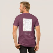 Hokusai Crane Drawing – Japanese Minimalist Maroon Tri-Blend Shirt (Rückseite voll)