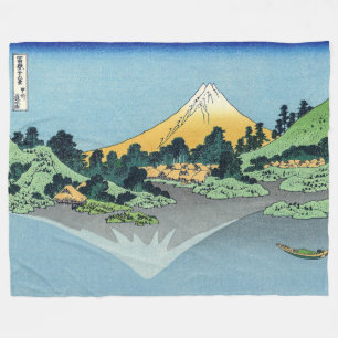 Hokusai - Der Fuji spiegelt sich im Kawaguchi-See Fleecedecke