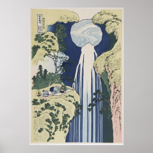 Hokusai - Die Amida Falls Landscape Fine Art Poster (Vorne)