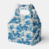 Hokusai, die Great Wave Pattern Nautical Blue Well Geschenkschachtel (Vorderseite)