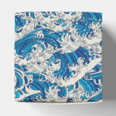 Hokusai, die Great Wave Pattern Nautical Blue Well Geschenkschachtel (Oben)