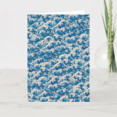 Hokusai, die Great Wave Pattern Nautical Blue Well Karte (Vorderseite)
