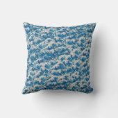 Hokusai, die Great Wave Pattern Nautical Blue Well Kissen (Rückseite)