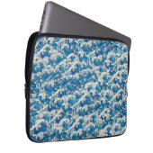 Hokusai, die Great Wave Pattern Nautical Blue Well Laptopschutzhülle (Vorne Rechts)