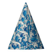 Hokusai, die Great Wave Pattern Nautical Blue Well Partyhütchen (Rückseite)