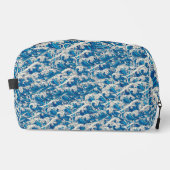 Hokusai, die Great Wave Pattern Nautical Blue Well Waschbeutel (Vorderseite)