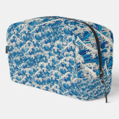 Hokusai, die Great Wave Pattern Nautical Blue Well Waschbeutel (Rechte Ecke)