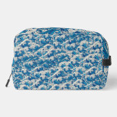 Hokusai, die Great Wave Pattern Nautical Blue Well Waschbeutel (Rückseite)
