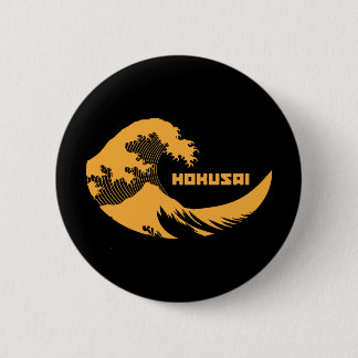 Hokusai - die große Welle Button