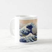 Hokusai: Die große Welle von Kanagawa Kaffeetasse (Vorderseite Links)