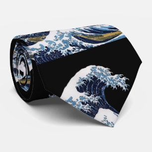 Hokusai , Die große Welle vor Kanagawa ネ タ イ Krawatte