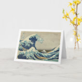Hokusai - Die große Welle vor Kanagawa Karte (Gelbe Blume)